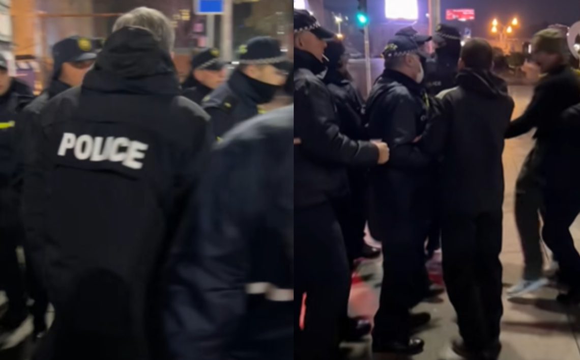 გამთენიისას “რედისონთან” რამდენიმე პირი დააკავეს – ვრცელდება კადრები