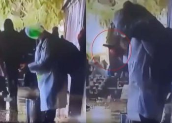 🎥ნიღბიანი პირი ჯიბიდან იღებს სავარაუდოდ პისტოლეტს, ამოწმებს მჭიდს – რა კადრები ვრცელდება აქციიდან?