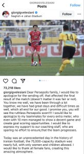 "მინდა ბოდიში მოგიხადოთ..."- რას წერს გიორგი გველესიანი?