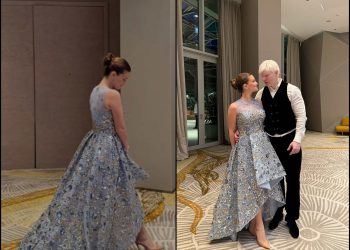 რა ღირს შთამბეჭდავი კაბა, რომელიც ნანუკა გუდავაძემ ახალი წლის ღამეს მოირგო?