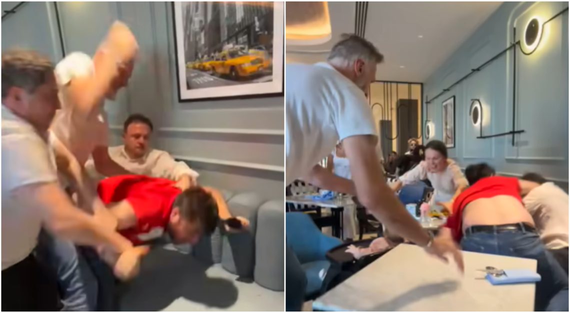 🎥ფიზიკური დაპირისპირება აბუ-დაბიში ვიქტორ სანიკიძეს, ირაკლი ზარქუასა და იმ მოქალაქეს შორის, რომელმაც დეპუტატებს გუშინ “მონა” ეძახა