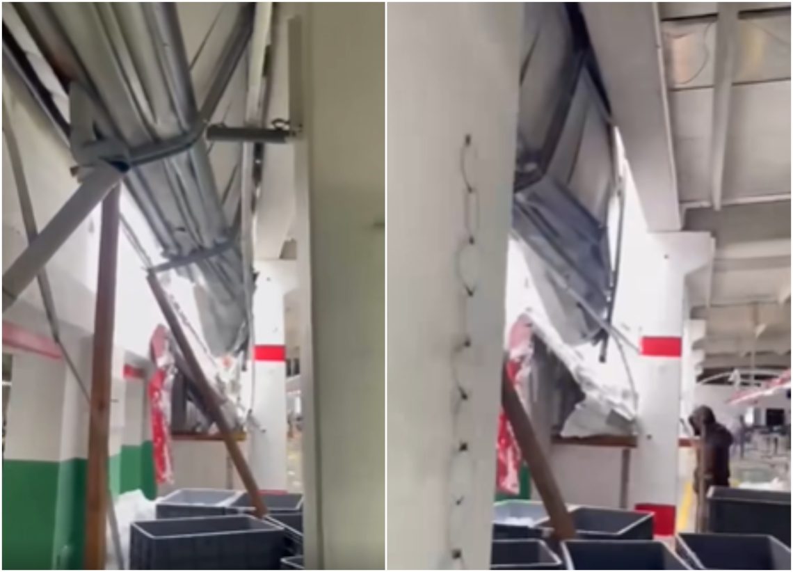 🎥 ქობულეთში, ბობოყვათში, „აჭარა ტექსტილის” საწარმოს ჭერის ნაწილი ჩამოინგრა