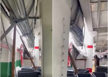 🎥 ქობულეთში, ბობოყვათში, „აჭარა ტექსტილის” საწარმოს ჭერის ნაწილი ჩამოინგრა