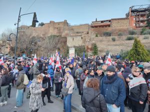 რა ვითარებაა ევროპის მოედანზე,სადაც მოქალაქეები იკრიბებიან -"მეტრონომის" ფოტოკოლაჟი
