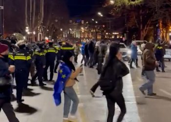 უწყვეტი პროტესტის 69-ე დღე – რუსთაველის გამზირი გადაიკეტა