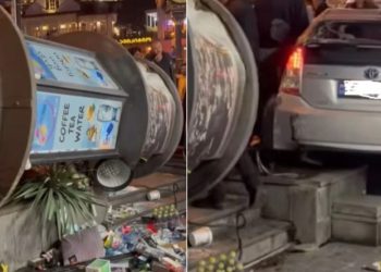 🎥თბილისში მანქანა ჯიხურს დაეჯახა – ვრცელდება კადრები ადგილიდან