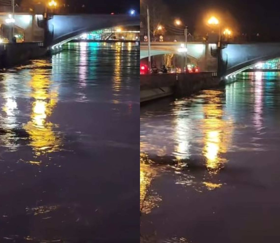 🎥მეტეხის ხიდიდან ადამიანი გადავარდა – კადრები ადგილიდან