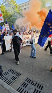 ევროპის დღისადმი მიძღვნილი მარში მიმდინარეობს - "მეტრონომის" ფოტოკოლაჟი