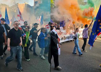 ევროპის დღისადმი მიძღვნილი მარში მიმდინარეობს – “მეტრონომის” ფოტოკოლაჟი