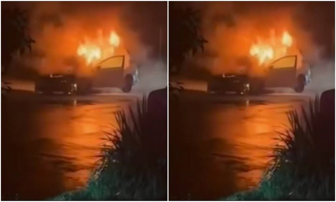 ქობულეთში, გზაზე მიმავალი ავტობუსი დაიწვა – რა მოხდა ადგილზე