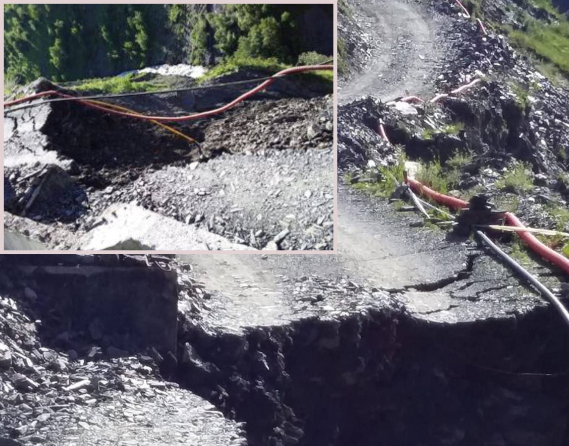 აჩხოტი-სნო-ახალციხე-ჯუთას გზაზე საავტომობილო გზა ჩაინგრა – რა ხდება ადგილზე