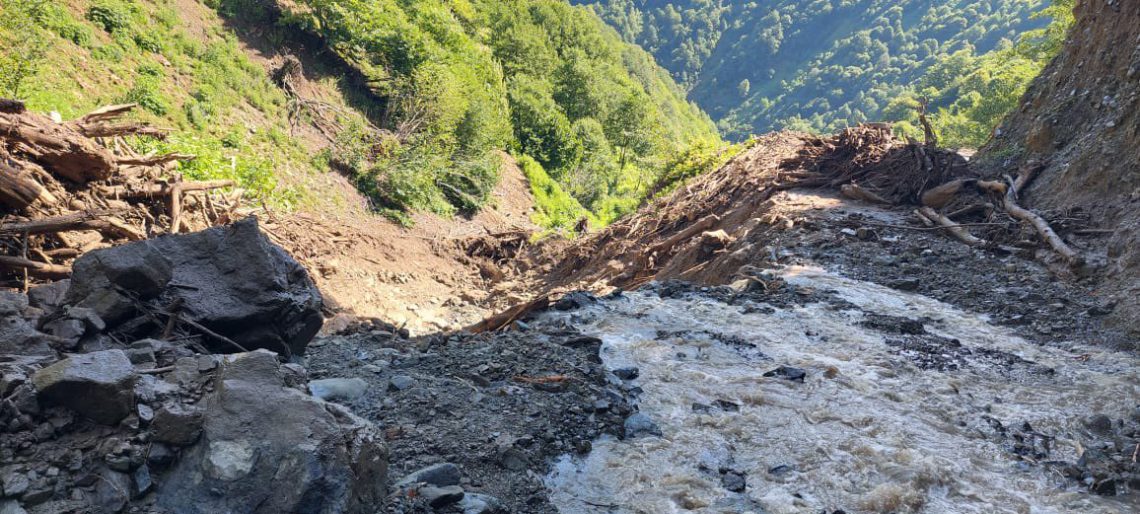 ჩოხატაურის მუნიციპალიტეტის სოფელ ზოტში, მეწყერის ჩამოწოლის შედეგად 8 ოჯახთან მისასვლელი გზა ჩაიკეტა