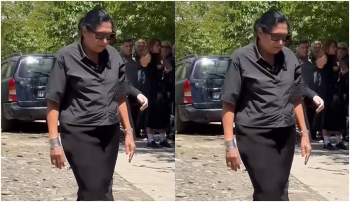 სალომე ზურაბიშვილი პატიმრის, ონისე ცხადაძის მამის დაკრძალვაზე მივიდა