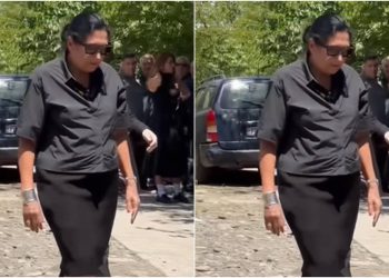 სალომე ზურაბიშვილი პატიმრის, ონისე ცხადაძის მამის დაკრძალვაზე მივიდა