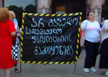 თავისუფლების მოედანზე ნინო დათაშვილის მხარდასაჭერი აქცია იმართება