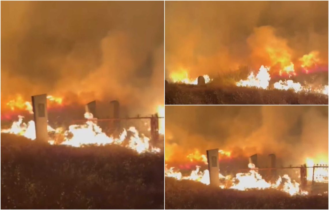 მარნეულში ჯანდარის სასაფლაოზე ძლიერი ხანძარია – რა ხდება ადგილზე