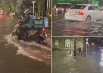 თბილისი – როგორ გამოიყურება იუსტიციის სახლის მიმდებარე ტერიტორია წვიმის შემდეგ