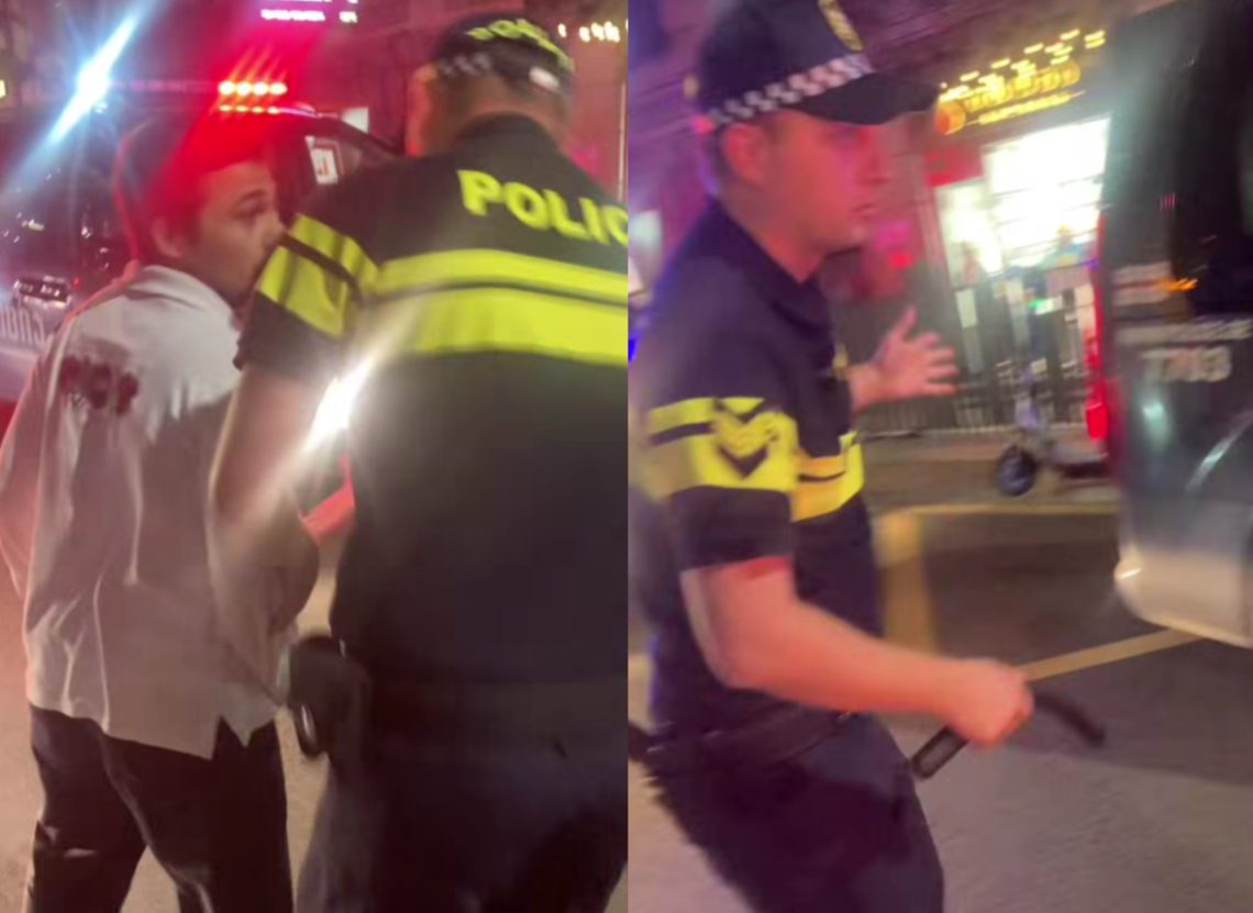 “რეზინის ხელკეტით შეიარაღებულ “ოცნების” მხარდამჭერს… პოლიცია – მომეცი ძმაო არ შეიძლება. “ოცნების” მხარდამჭერი – მანქანაში ჩავდებ, თქვენიანი ვარ” – კადრები სოციალურ ქსელში ვრცელდება