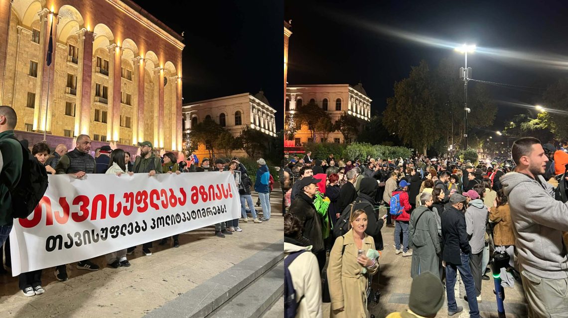 რუსთაველზე ამ დროისთვის მოძრაობა აღდგენილია – კადრები ადგილიდან