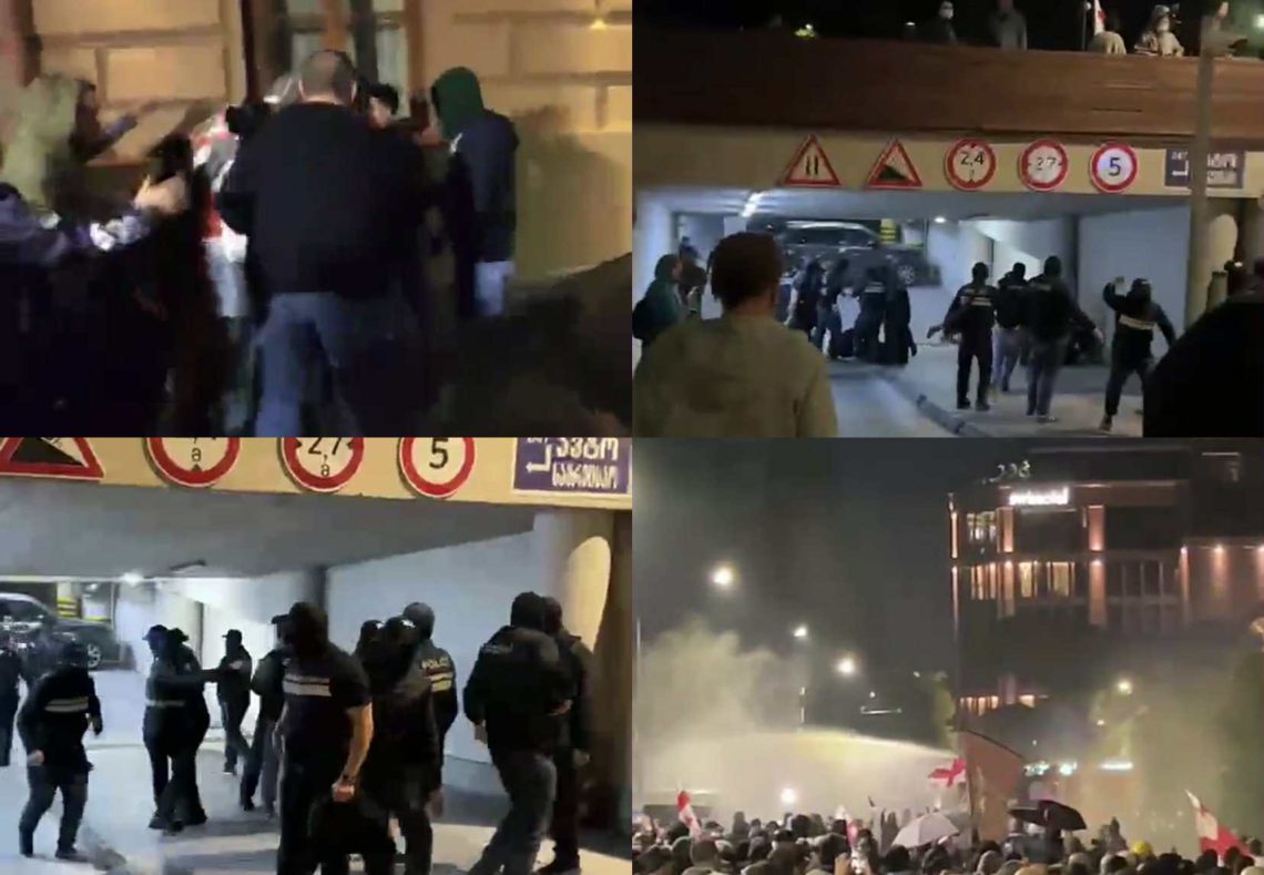 იყენებენ წყლის ჭავლს და წიწაკის სპრეის  – რა ვითარებაა ორბელიანის მოედანზე