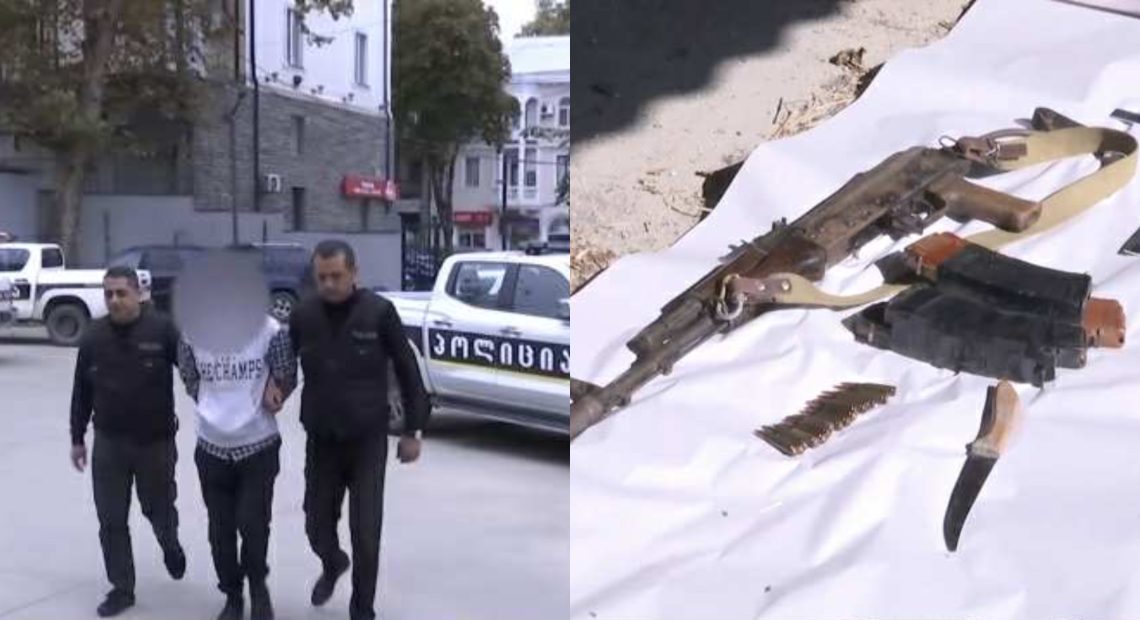 “დაკავებულს ბრალად ედება ქურდობა და ცეცხლსასროლი იარაღის, ასევე, საბრძოლო მასალის უკანონო შეძენა-შენახვა-ტარება” – შსს