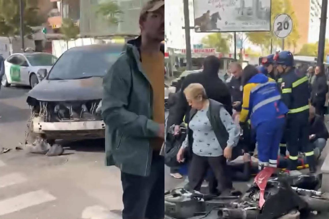 ავლაბარში, ავტომობილი მოტოციკლს დაეჯახა – რა ვითარებაა ადგილზე