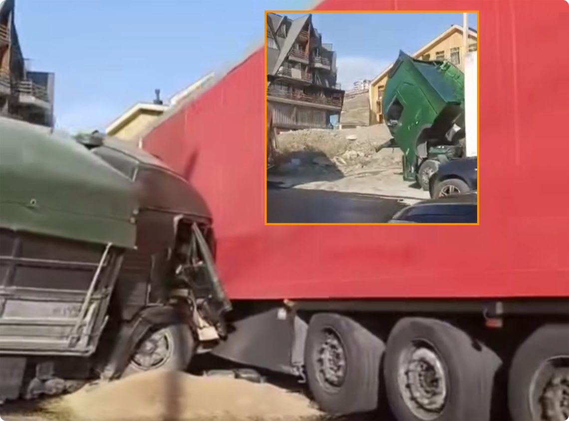 ავტოსაგზაო შემთხვევა გუდაურში – რა კადრები ვრცელდება ადგილიდან?