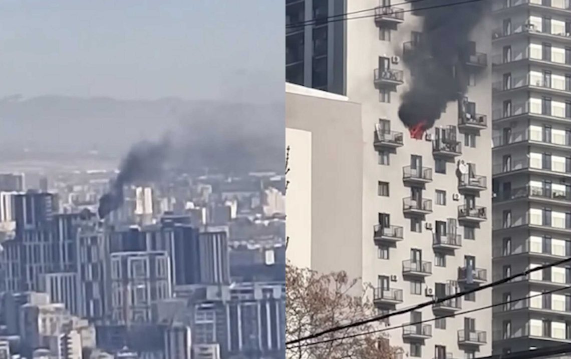 თბილისში, მეტროსადგურ ისანთან საცხოვრებელ კორპუსში ხანძარია – რა ვითარებაა ადგილზე