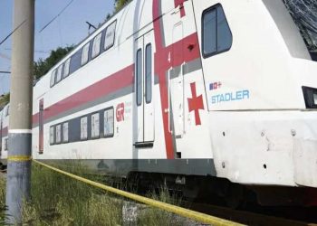 თბილისი-ზუგდიდის მატარებელი სოფელ გომთან 1 საათზე მეტია გაჩერებულია