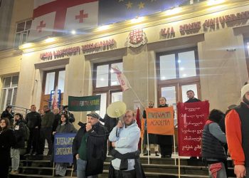 არ შევეგუებით უნივერსიტეტის ლიკვიდაციას! – პროტესტი ილიაუნთან