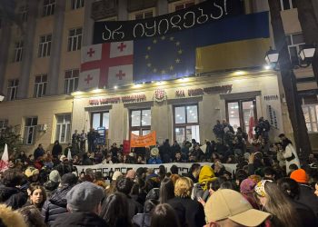 ილიას სახელმწიფო უნივერსიტეტთან საპროტესტო აქცია მიმდინარეობს – “მეტრონომის” ფოტოკოლაჟი