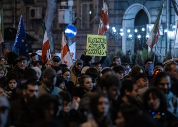 რუსთაველის გამზირზე აქცია მიმდინარეობს