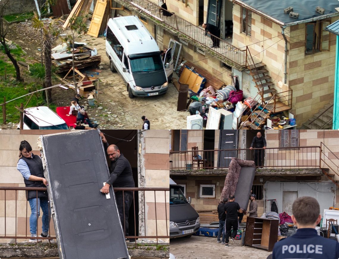 დილის 6 საათზე , ბათუმში, ბაქოს ქუჩაზე, მიტოვებული შენობებიდან  უსახლკარო ოჯახები გამოასახლეს – “აჭარა თაიმსი”