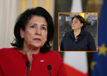 “ელენე ხოშტარიას ერთი წელი და ექვსი თვე არაფრისთვის… წარწერისთვის პლაკატზე, როგორ გეშინიათ!!!” – სალომე ზურაბიშვილი