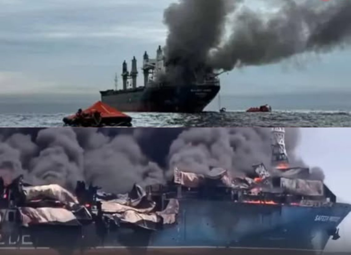 ჰორმუზის სრუტეში ტაილანდური საკონტეინერო გემი იწვის