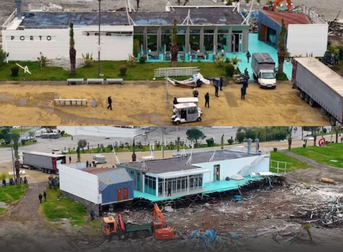 ბათუმის ბულვარში გართობისა და კვების კიდევ ერთი ობიექტი დაანგრიეს