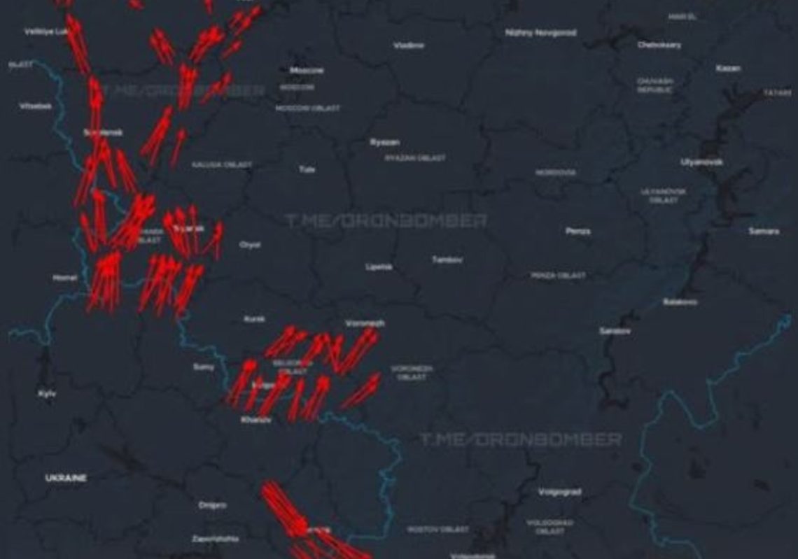 უკრაინამ ანექსირებული ყირიმისა და რუსეთის რეგიონებისკენ 300-ზე მეტი კამიკაძე დრონი გაუშვა