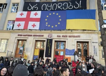 ილიას სახელმწიფო უნივერსიტეტთან აქცია „დაიცავი განათლება“ მიმდინარეობს