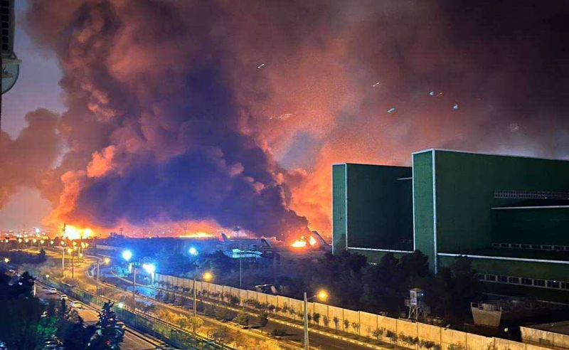 აფეთქება თეირანში – მეჰრაბადის აეროპორტის ტერიტორიაზე ხანძარი გაჩნდა