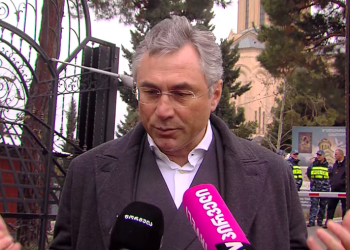 ირაკლი რუხაძე სამებაში, ილია მეორის პანაშვიდზე გამოჩნდა