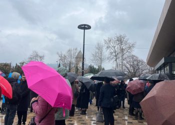 აკადემიური სფეროს წარმომადგენლები პატრიარქისთვის პატივის მისაგებად სამებაში მსვლელობით მივლენ