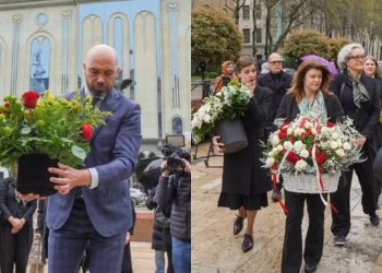 ესტონეთის, პოლონეთის, ლიეტუვისა და ლატვიის ელჩებმა 9 აპრილის მემორიალი ყვავილებით შეამკეს