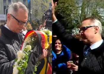 გერმანიის ელჩმა, პიტერ ფიშერმა 9 აპრილის დაღუპულ გმირთა ხსოვნას მემორიალთან პატივი მიაგო