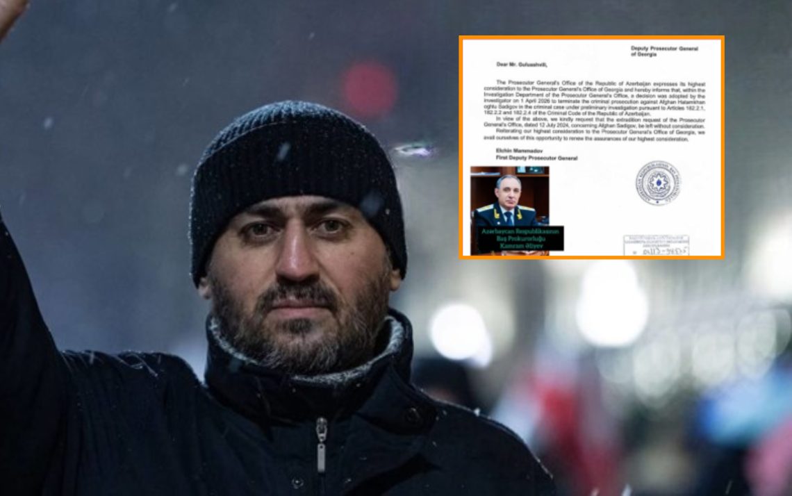 აფგან სადიგოვის მეუღლე აზერბაიჯანის პროკურატურიდან საქართველოს პროკურატურაში გამოგზავნილ წერილს აქვეყნებს