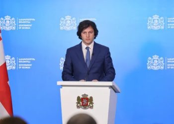 ირაკლი კობახიძის დაგეგმილი ბრიფინგი დაიწყო