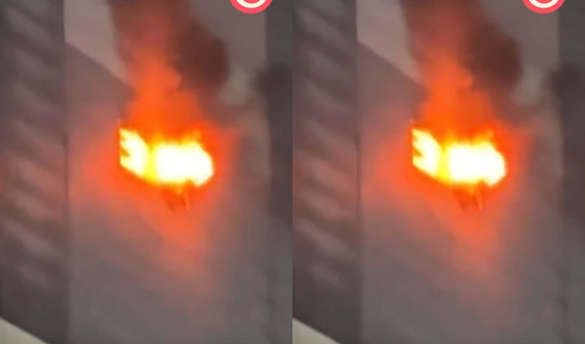 ბათუმში საცხოვრებელი კორპუსში ხანძარია – კადრები ადგილიდან