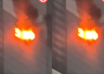 ბათუმში საცხოვრებელი კორპუსში ხანძარია – კადრები ადგილიდან