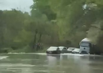 დატბორილი ლაგოდეხის გზა დღეს – რა ვიდეო ვრცელდება