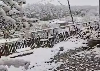 24 აპრილის თოვლიანი დილა საჩხერეში – სოფელი კორბოული