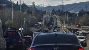 თბილისის გასასვლელთან საცობია - რა კადრები ვრცელდება
